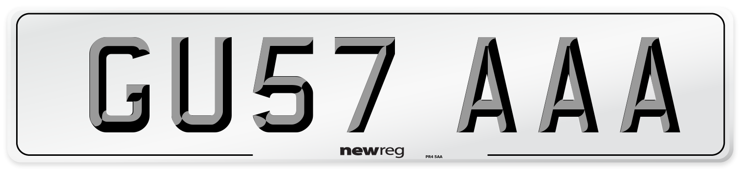 GU57 AAA Number Plate from New Reg